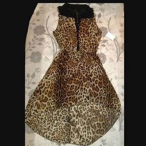 Fashion To Figure Leopard Print Hi Lo Tunic Dress